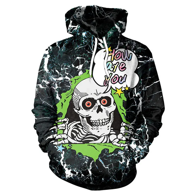 B101-075 Новинка 065 Ouija Yes or NO Destiny толстовка с капюшоном и принтом Tie Dye Femme Повседневная Свободная Мужская Женская толстовка с карманом - Цвет: B101-075