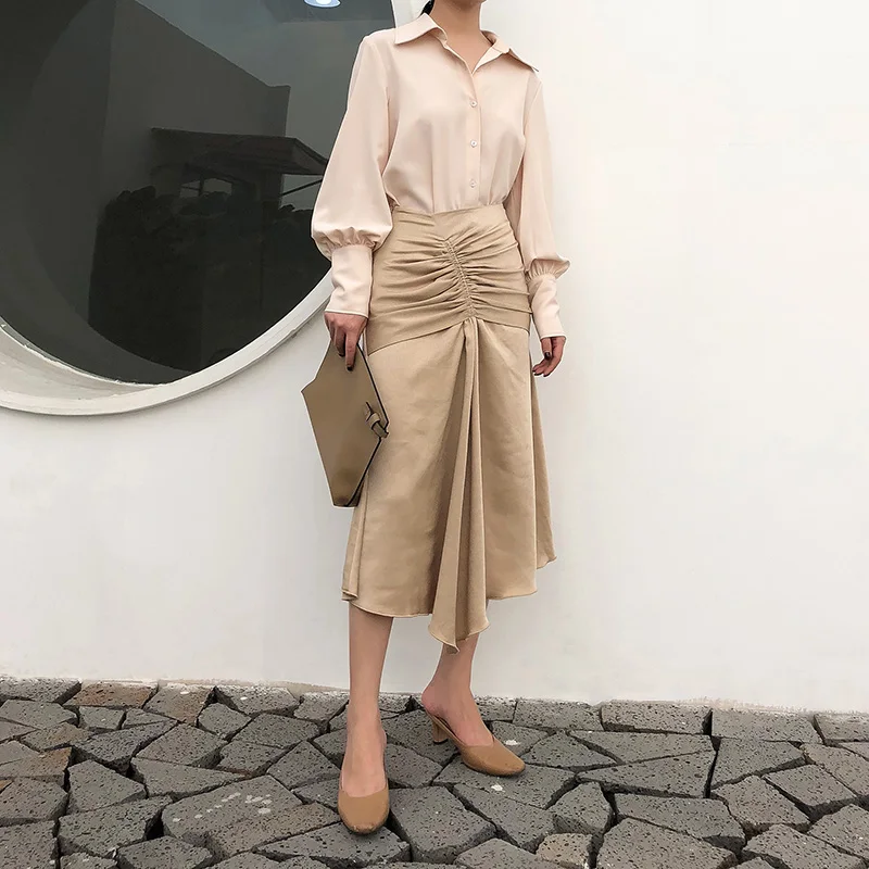 Мечта тренд 2018 юбка летние женские элегантные высокие талии свободные