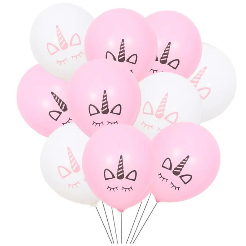 10pcs/set Cartoon unicorn themed balloon baby birthday decoration children gift wedding party | Дом и сад