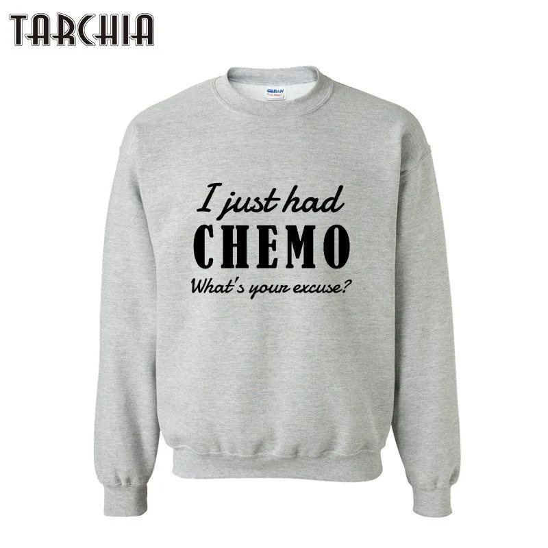 TARCHIA Men's Hoodies I JUST HAD CHEMO Printed Thicken Pullover Sweatshirt Men Sportswear Fashion Clothing Plus Size XXL | Мужская