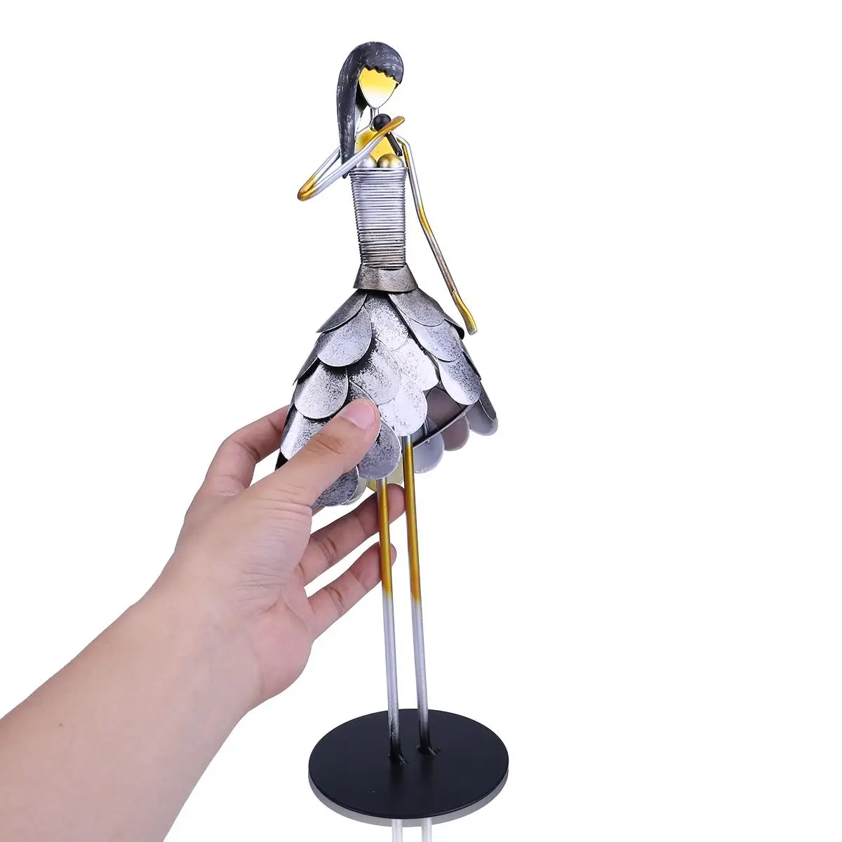 Tooarts Поющая девушка металлическое искусственное украшение для дома Экологичная