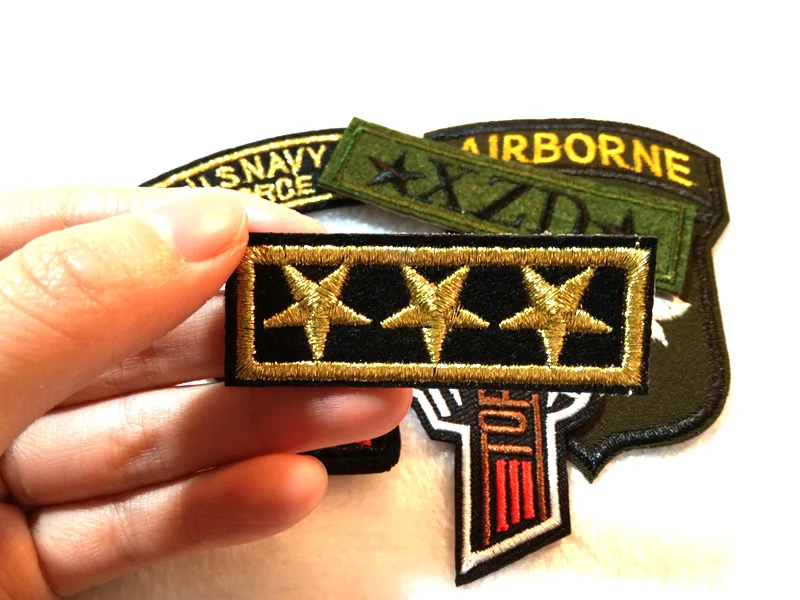 

6pcs cute clothes military mark logo patch sew iron on patches for clothing deal with fabric DIY army motif U.S Navy airborne