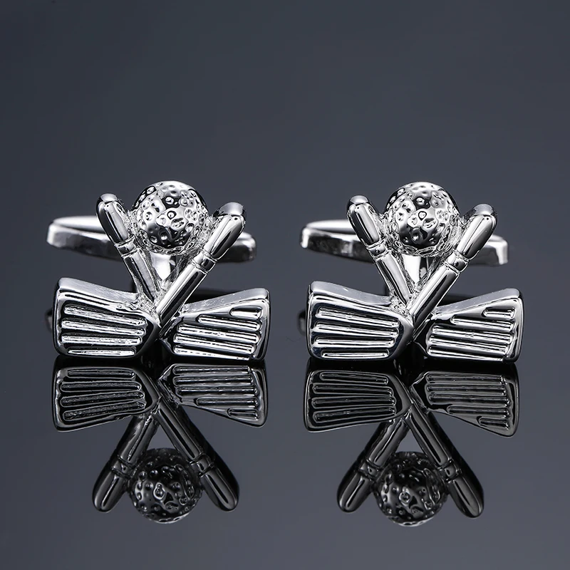 Запонки мужские латунные серебристые с французской рубашкой|cufflinks men|shirt