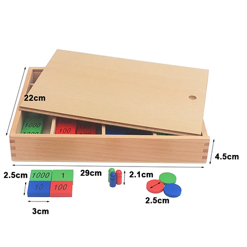 Новое поступление материалы montessori деревянные игрушки Штамп Игры Большой Размеры бук дерево Математика игрушки для детей раннего образования детей подарок на день - Цвет: Белый
