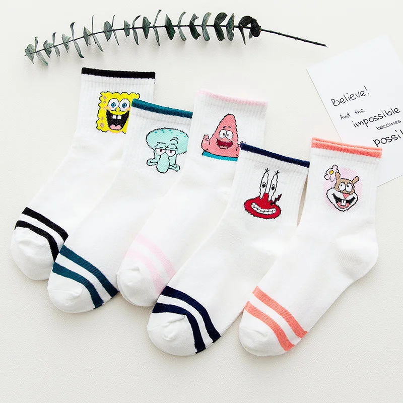 Dreamlikelin/короткие женские носки с героями мультфильмов Harajuku милые носки до лодыжки хипстер осенние забавные женские носки