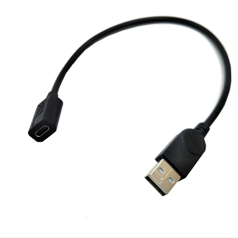 

USB2.0 male to USB3.1 Type-C Female USB Data Sync Charge Cable 0.25m 25cm