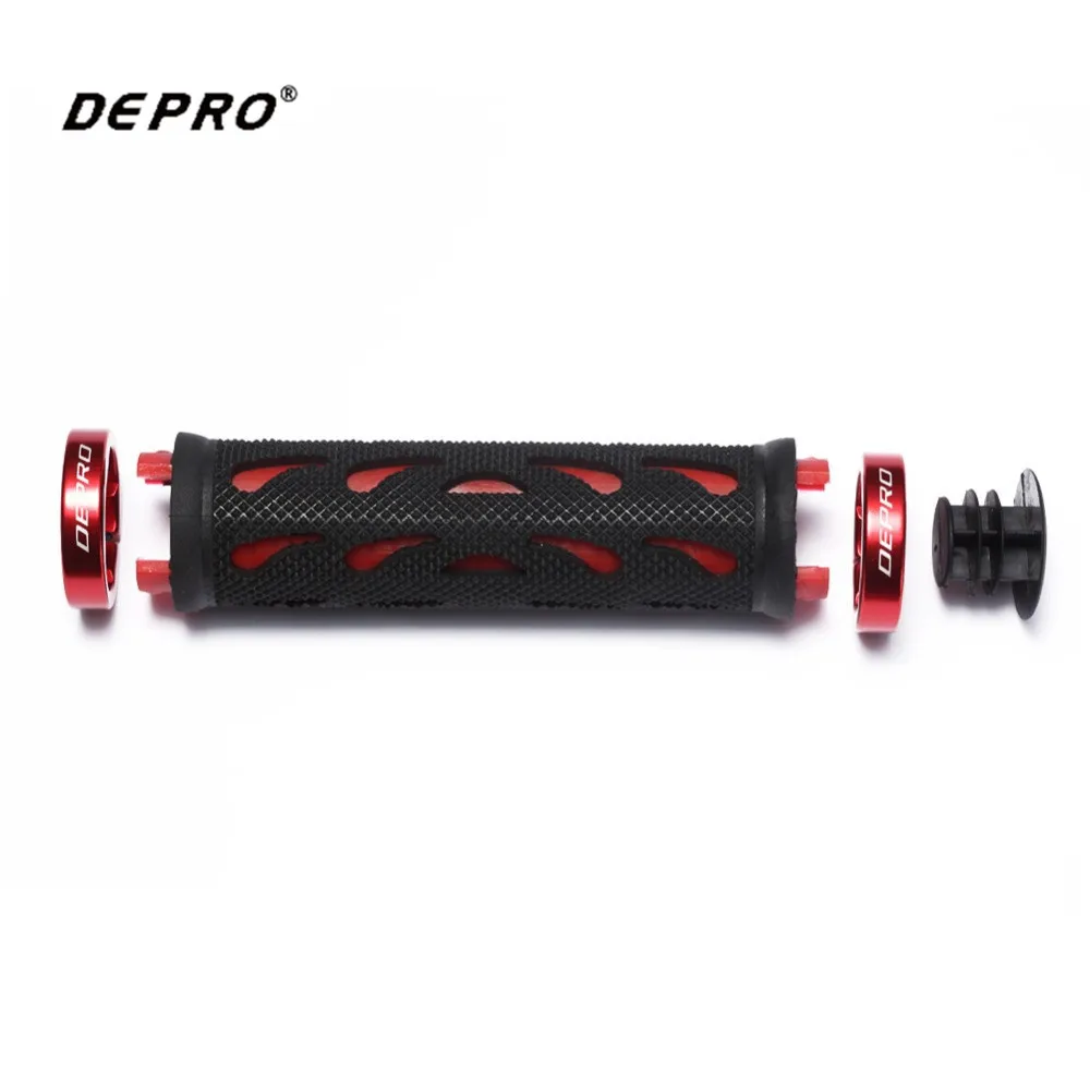Велосипедные ручки DEPRO, Нескользящие, для шоссейного велосипеда, MTB, шоссейного велосипеда, велосипедный руль, мягкий резиновый Чехол, односторонняя блокировка, велосипедные ручки, концы