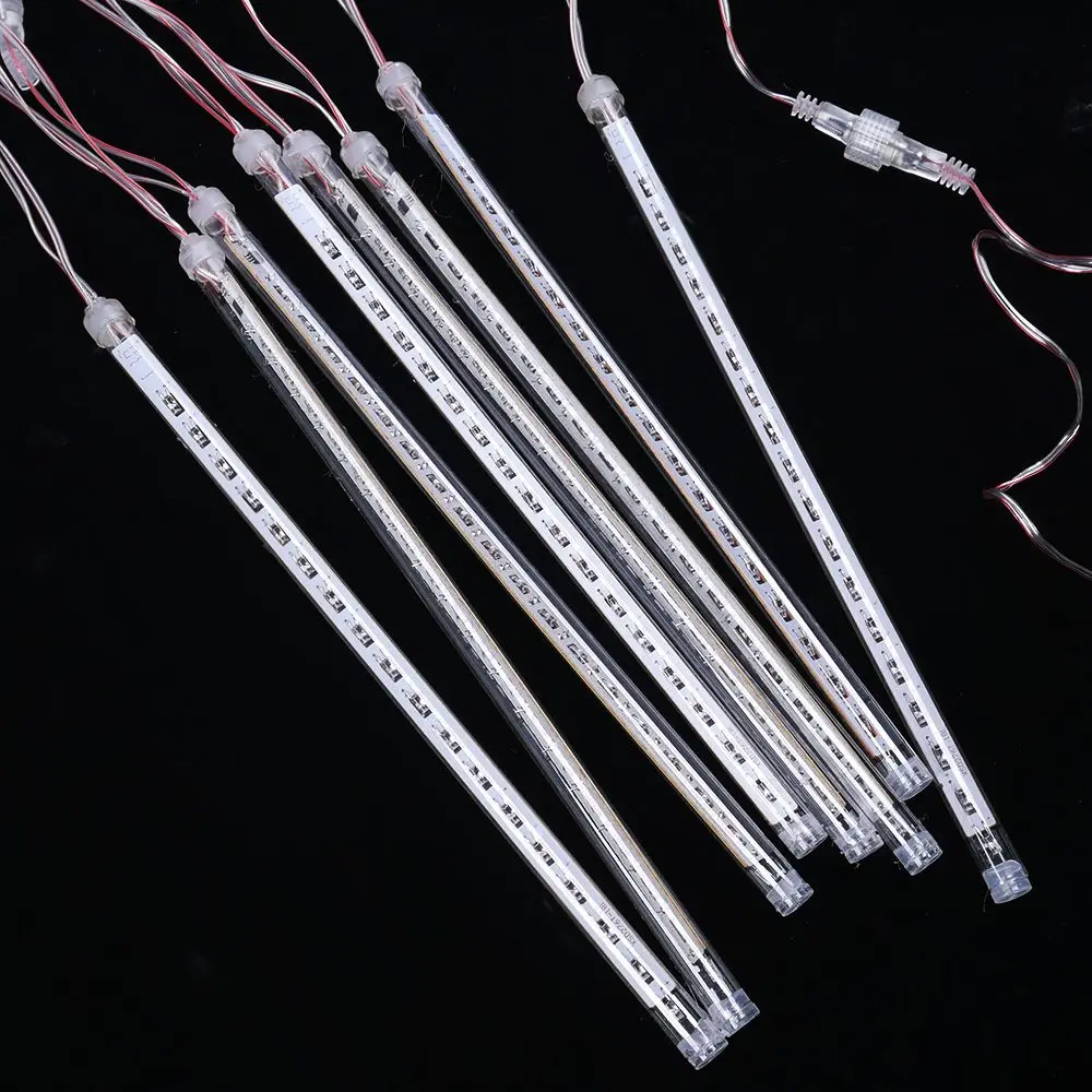 144LED метеорный поток падающая звездочка капля дождя сосулька Снежная осень
