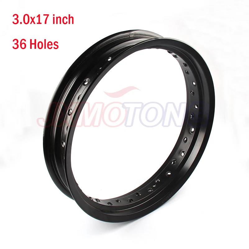 Черные обода для Pit bike с кольцом на втулке 3.0x17 дюймов, из алюминия для моделей KTM CRF Kayo BSE dirt, со 36 спицами. Круглые запчасти для колес Pit Apollo.