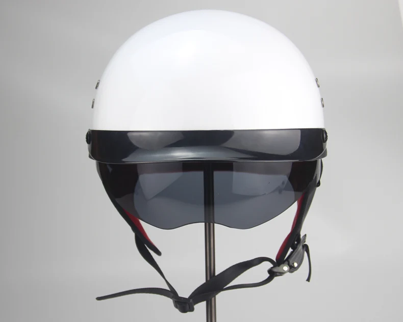 Moto rcycle шлем cascos para moto открытый Половина лица casco moto Винтаж jet capacetes de moto ciclista с двойной защитные козырьки объектива