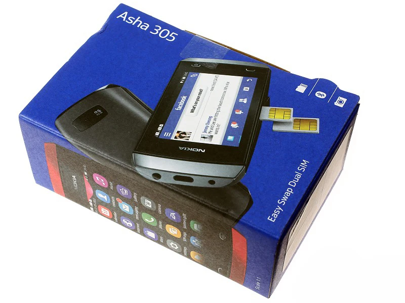 305 разблокированный мобильный телефон Nokia asha 3050 305 3,0 '2G Bluetooth FM мобильный телефон с двумя sim-картами отремонтированный