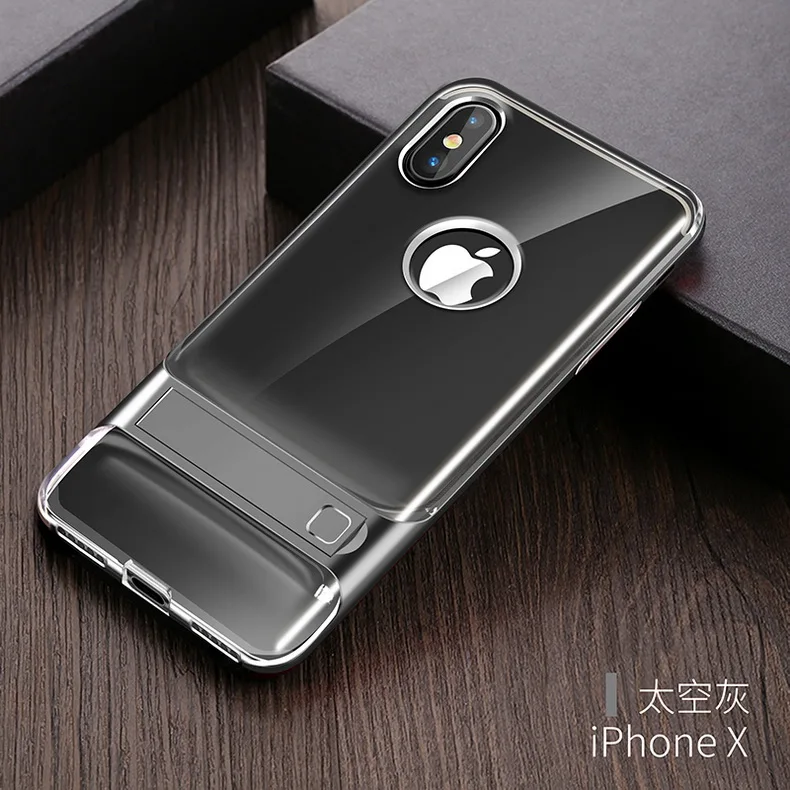 Крышка корпуса ля iPhone X для Apple IPhone X PC+ Силиконовый Hybird подставка для телефона Capa Funda Coque для женщин и мужчин