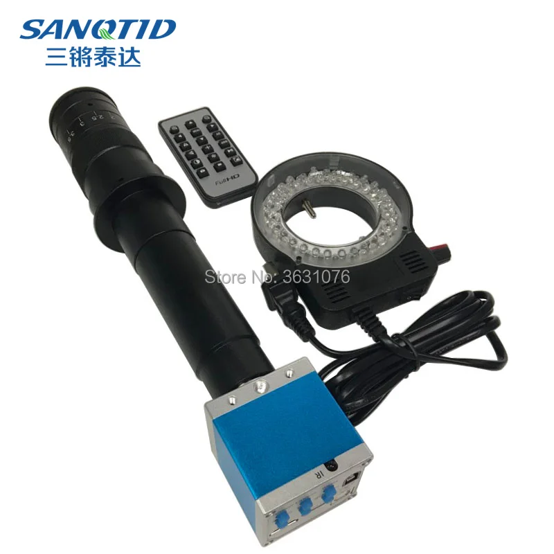 Цифровой видеомикроскоп Full HD 16MP 1080P HDMI USB промышленная камера + 10X ~ 300X регулируемое