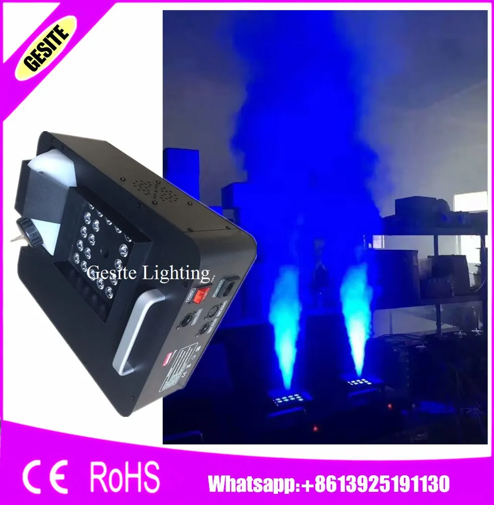 1500 Вт LED Вертикальная дымовая противотуманная машина с 24 шт 3 в 1 RGB Led сценическая