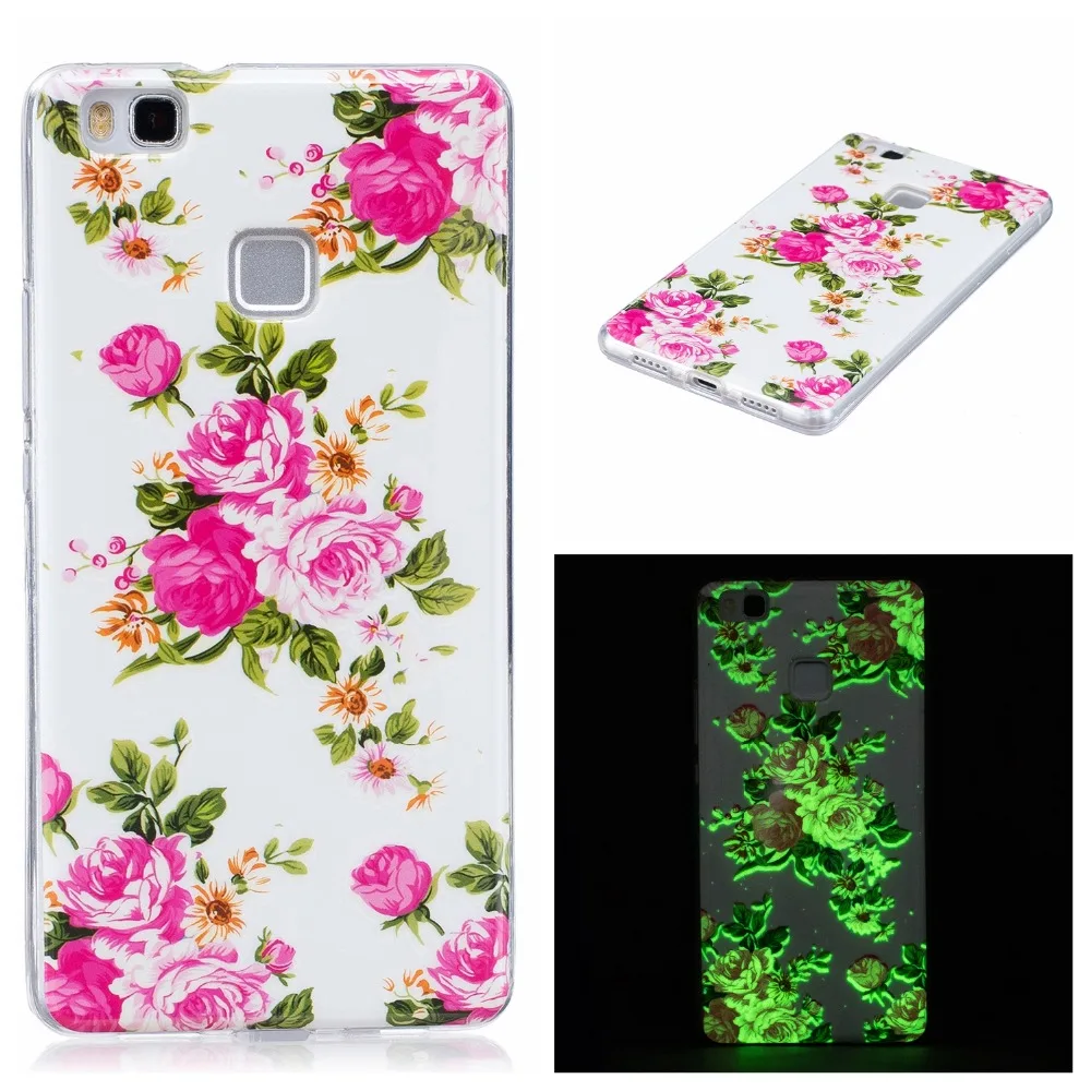 Luminous Case for coque Huawei P9 Lite Silicone P8 P10 Cover fundas 2017 |