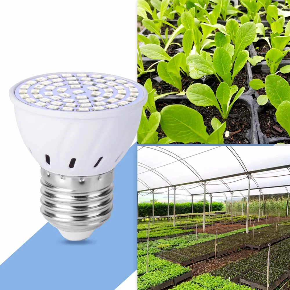 Светодиодный светильник для выращивания растений E27 лампа полного спектра 220 В 20