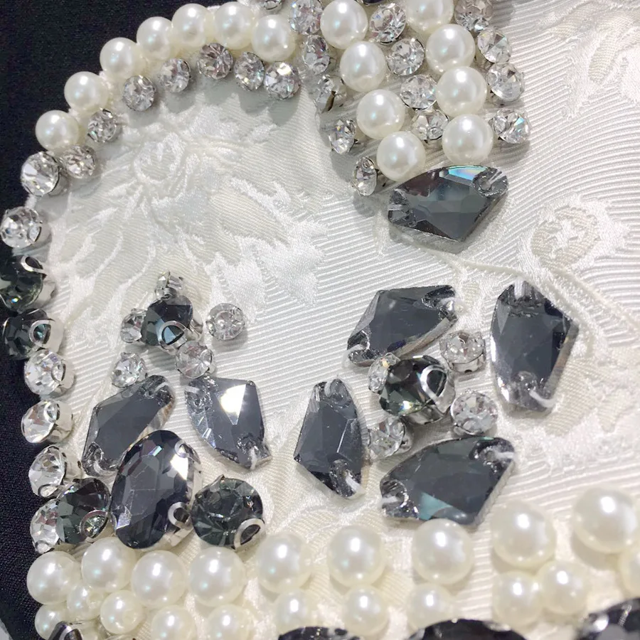 М &amp B мода Корона письмо шаблоны бисероплетение вышивка Алмазы рукавов карандаш