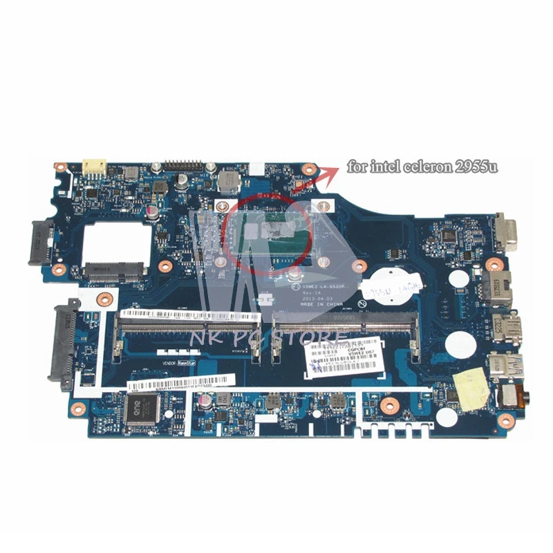 

NOKOTION NB.MFM11.00A NBMFM1100A Main Board For Acer aspire E1-532 E1-532P Laptop Motherboard V5WE2 LA-9532P DDR3L