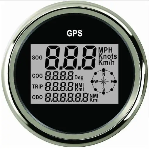 BS-85mm Цифровой Автомобильный спидометр, gps, одометр, 85 мм, 0-999 узлов, км/ч, mph, 12 В/24 В, с подсветкой, яхта, судно, мотоцикл, лодка, автомобиль - Цвет: BS-85mm