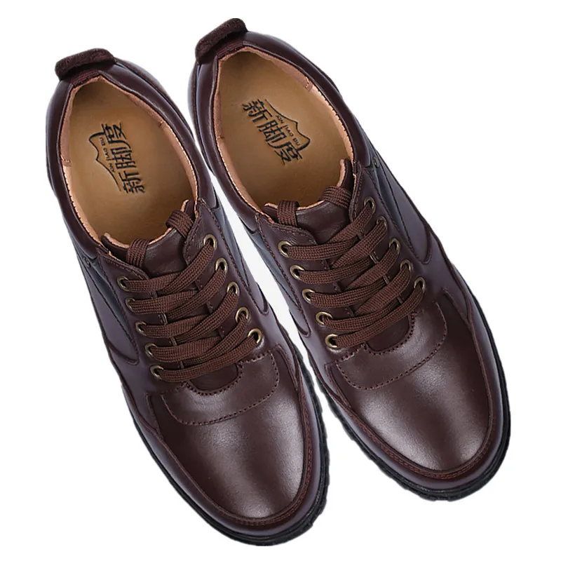 Кожаная обувь визуально увеличивающая рост высокие мотоциклетные ботинки для