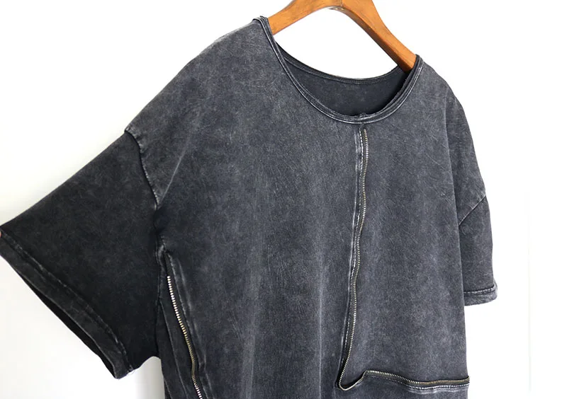 2017 летом Новая Мода Молния украшение Женщины Плюс Размер асимметричные подолы