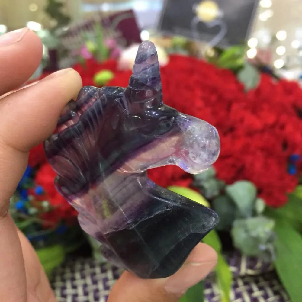 2 &quotЛюбовь драгоценный камень naturalcolorful флюоритовая Хрустальная Единорог Рейки