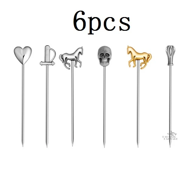 

Набор из 6 металлических коктейльных палочек BARMAID BARWARE