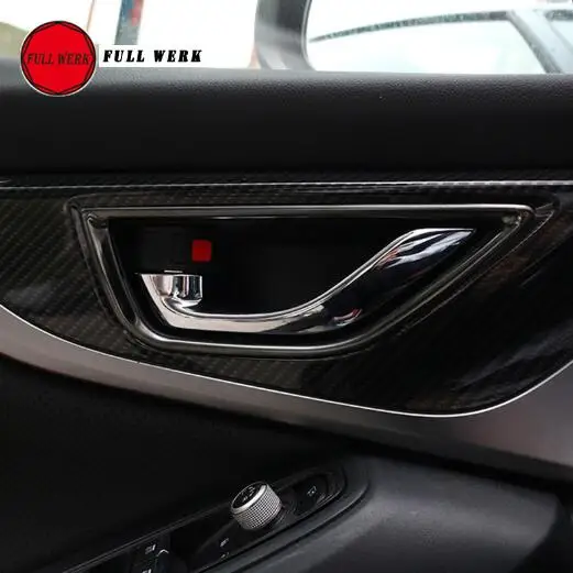 Black Набор из 4 шт. SS накладка на дверные ручки для салона автомобиля для Subaru XV декоративная крышка аксессуары для стайлинга автомобилей - Название цвета: Black