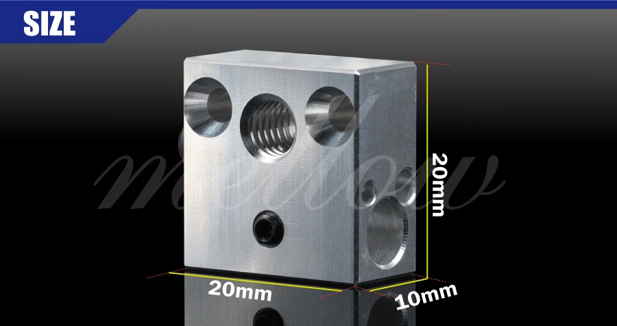 Mellow высокое качество Cr10 блок с подогревом для Micro Swiss Cr10 Hotend Creality Ender 3 Mk7/Mk8/Mk9 блок j-головка Hotend головка экструдера