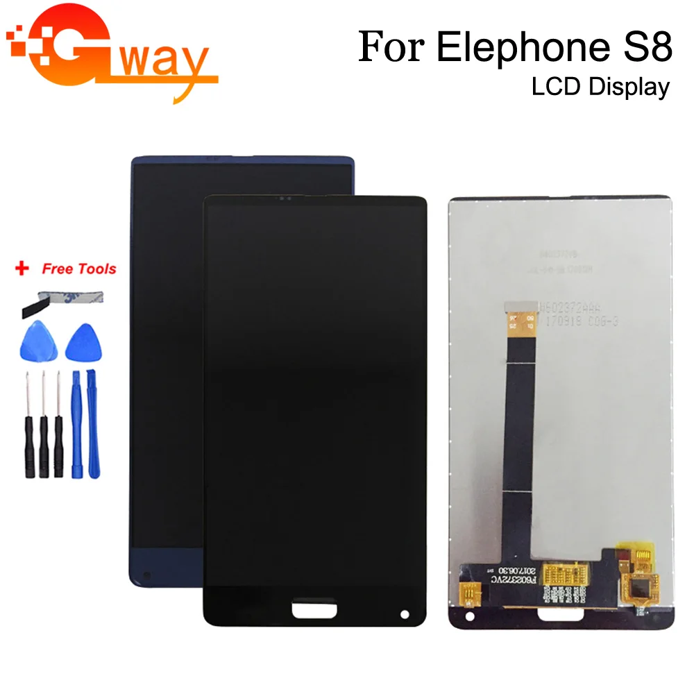 ЖК дисплей + сенсорный экран для Elephone S8 100% испытанный дигитайзер в сборе Сменные