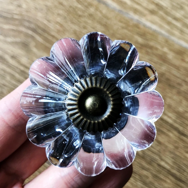 10 шт. 56 мм акриловая ручка для шкафа в форме подсолнуха шкаф ящик комод мебель