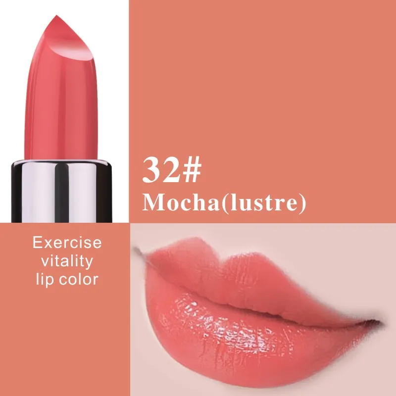 32 Lipstick HENLICS ясно Увлажняющий помада Batom влажный рисунок помада Долгое составляют помада - Цвет: 32 Lipstick