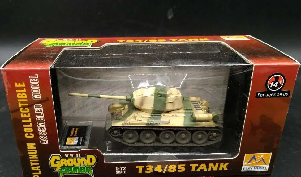 Армейский T 34 в Ираке 85 Русский Танк камуфляж 1/72 без литья под давлением легкая