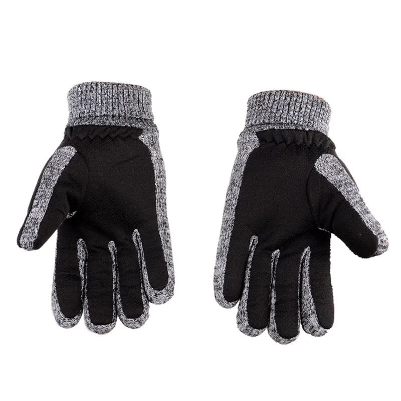 2018 зимние WarmWool Трикотажные мужские длинные кожаные перчатки варежки Рука теплая