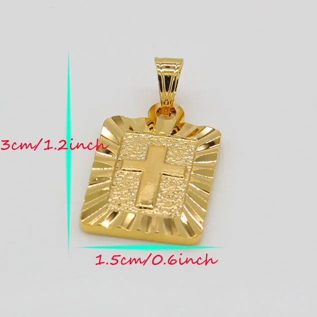 Adixyn ожерелье с крестом и Подвеска Модные христианские ювелирные изделия золотой