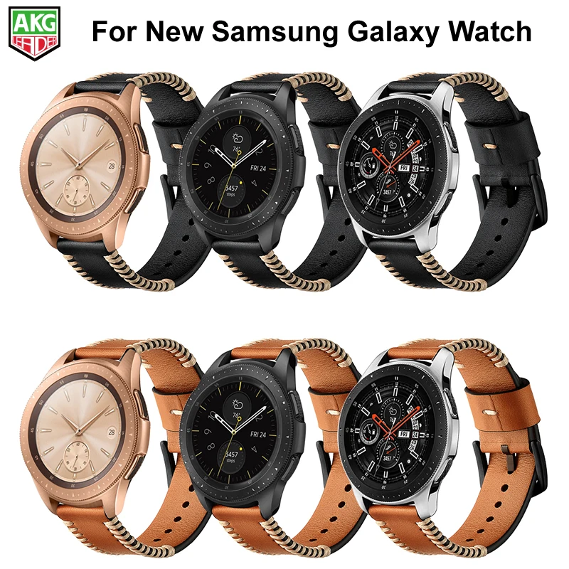 Ремешок из натуральной кожи для Samsung Galaxy Watch Band 42 мм 46 S3 S2 Gear Sport|Ремешки часов| |