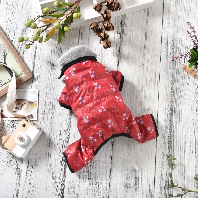 Одежда для собак Зимняя верхняя одежда Новейший ветрозащитный комбинезон с