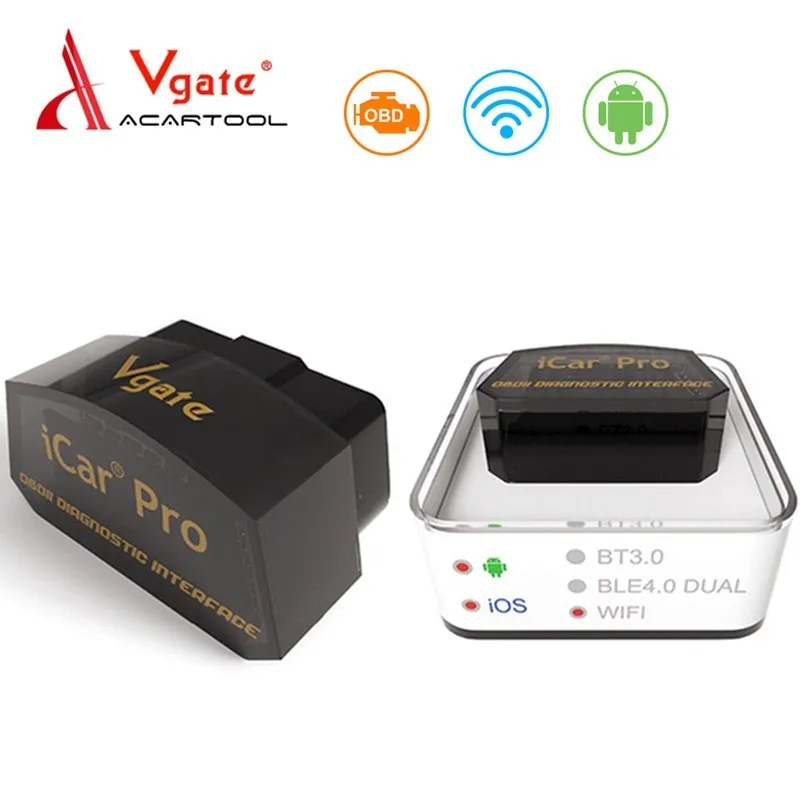 Считыватель кодов ELM327 V2.1 Vgate iCar Pro Wifi/Bluetooth 4 0/3 0 для Android/iOS OBD2 сканер ELM 327 Инструмент