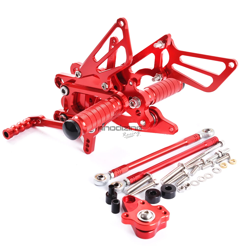 Полный ЧПУ Алюминий мотоциклетные Регулируемые подножки Сзади наборы для ухода