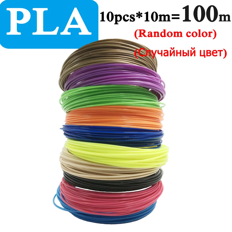 3D Ручка myriwell 2-го поколения RP-100B ЖК-экран 100 м/200 м 1,75 мм pla нити для детей diy 3d печать Ручка Рождественский подарок - Цвет: 10pcs 10m PLA(no pen