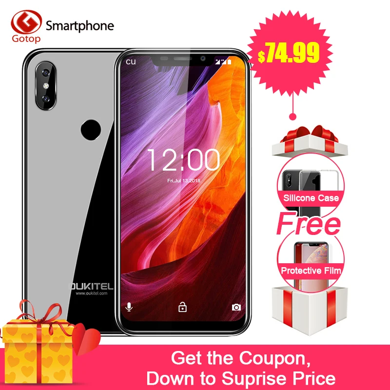 OUKITEL C13 Pro 5G/2 4G wifi 6 18 &quot19:9 2 ГБ 16 Android 9 0 мобильный телефон MT6739 Четырехъядерный LTE