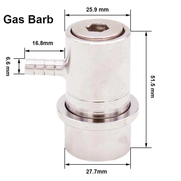 Gas Barb Сверхмощный из нержавеющей стали шаровой замок банальный бочонок отключение газа и жидкости(MFL/Barb) Cornelius стиль домашнего пивоварения пива Kegging - Цвет: Gas Barb