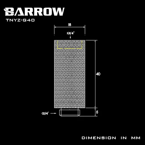 BARROW (удлинитель 10 15 30 40мм) фитинг G1/4 ''M на F удлинитель подключения Переходник