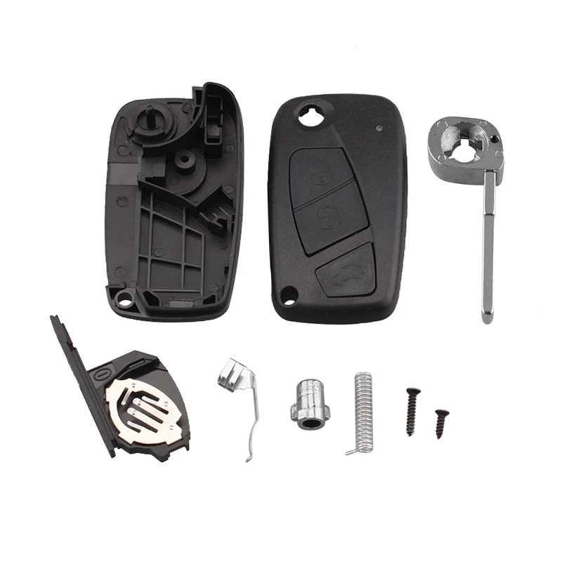 BHKEY 3 кнопки дистанционного ключа оболочки для Fiat 500 Panda Idea Punto Stilo Ducato Uncut SIP22 замена лезвия брелок
