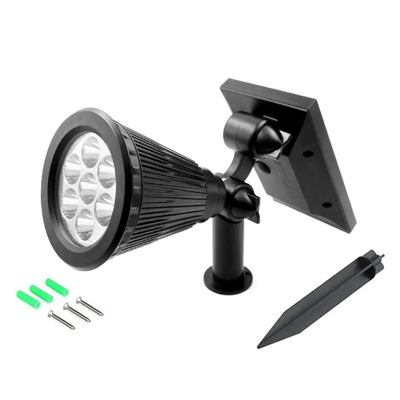 Binval 7 светодиодный солнечный Точечный светильник s регулируемый цвет-меняющий водонепроницаемый садовый Газон лампа пейзаж Точечный светильник s крыльцо Светильник