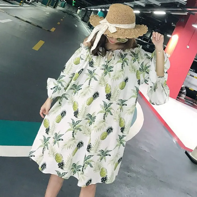 2018 летнее пляжное платье для женщин с тропическим принтом vestidos mujer платья