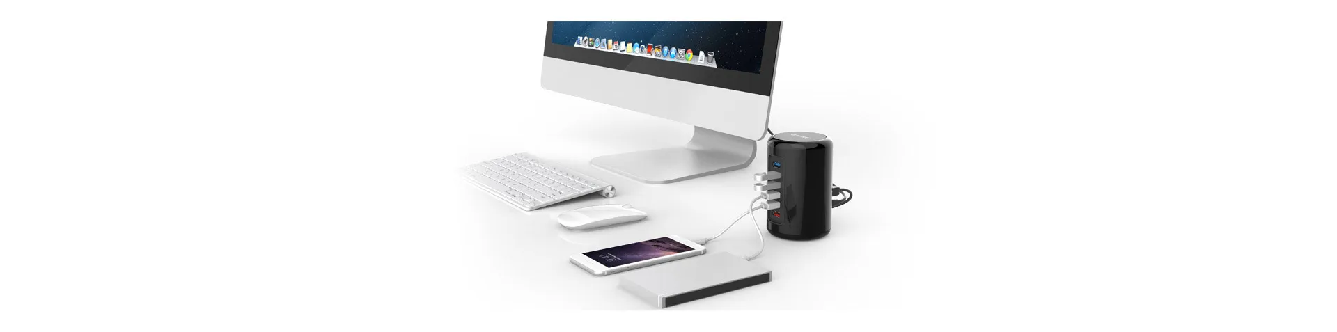 4 порта USB3.0 цилиндрический концентратор разветвитель с кабелем для передачи данных и 2 зарядными портами USB разветвитель несколько систем sup порт ed, RH4CS