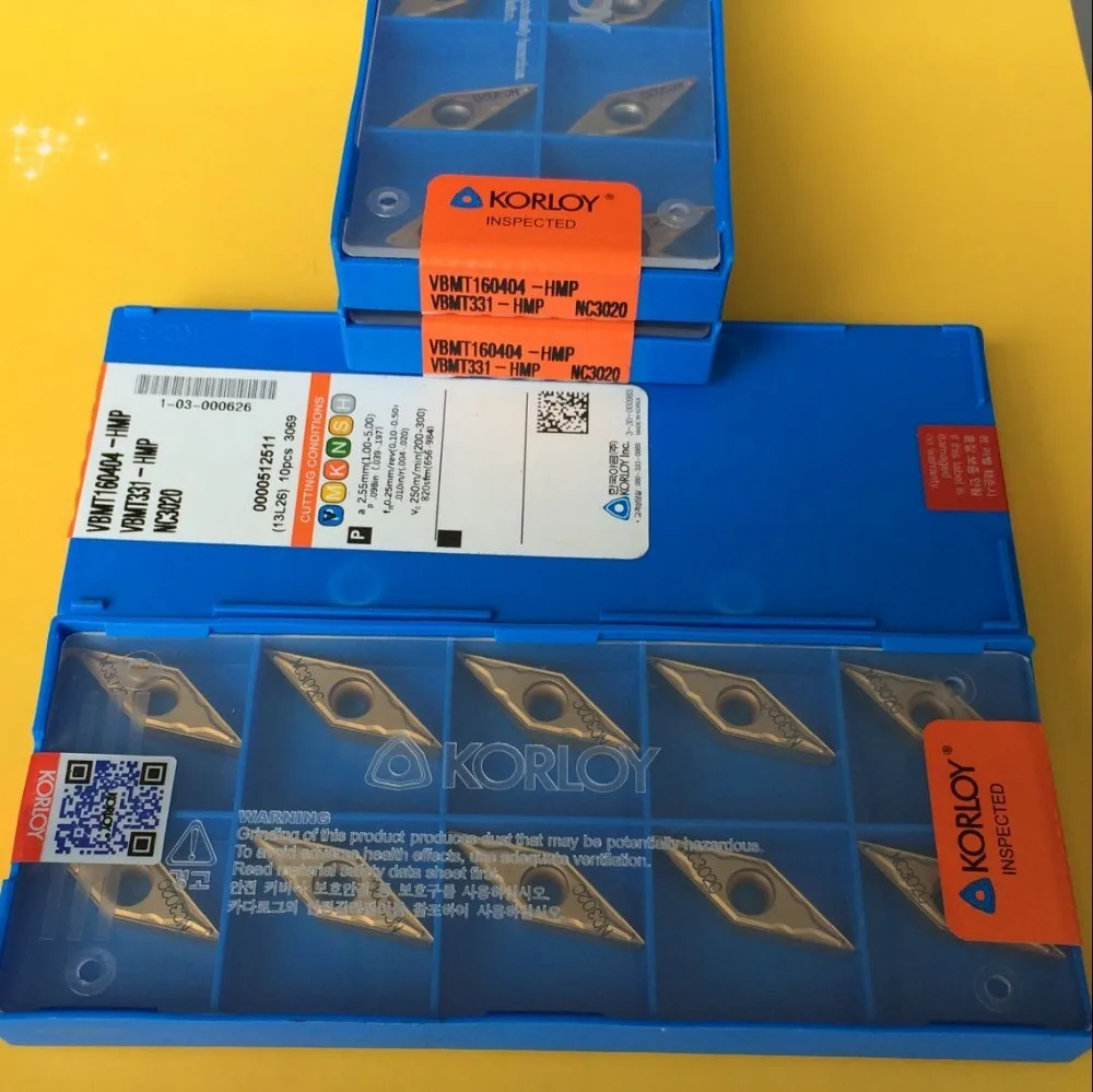 Токарные пластины Korloy VBMT160404 HMP NC3020 10 шт|lathe tools|turning insertsinsert cnc |