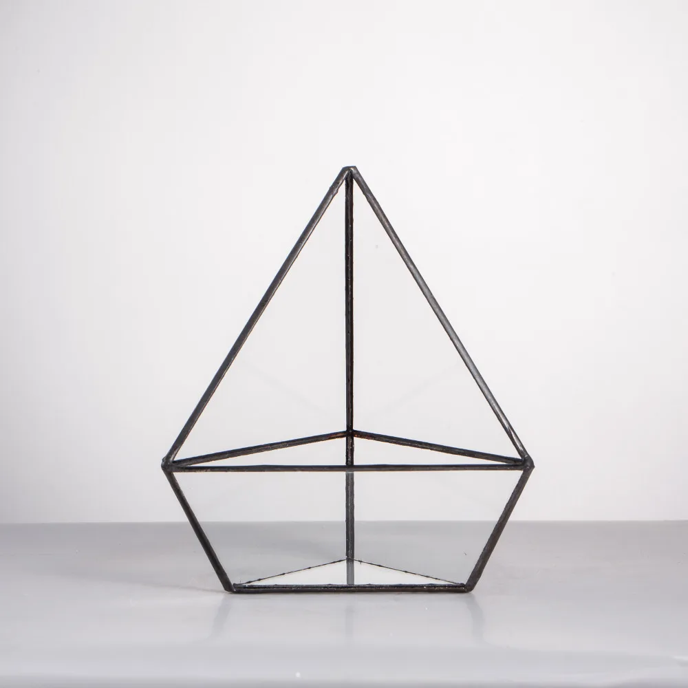 Современный трехсторонний стеклянный контейнер для растений балконные