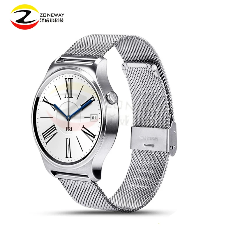 2017 GW01 круглый экран Смарт часы Эндрюс IOS Bluetooth touch из нержавеющей стали носимые